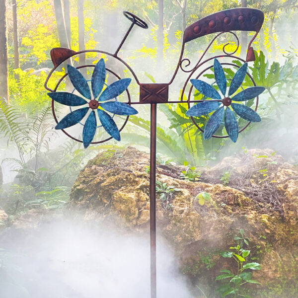 Garden Supplies Rotary windmill Yard Garden Creative Iron Art Decor Wind Spinners Windmill Ornaments Balcony Landscaping Gifts