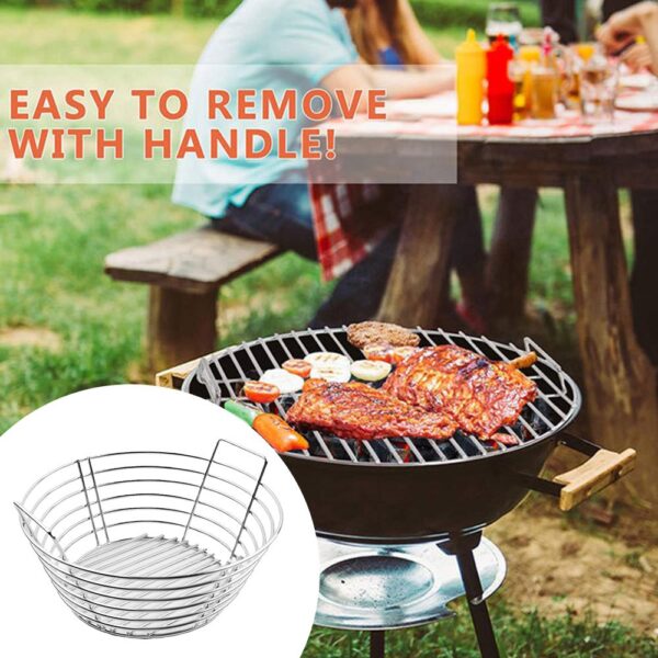 Outdoor BBQ Charcoal Basket Outdoor BBQ Charcoal Basket Leaked Mesh Steel Smoked Mesh Basket