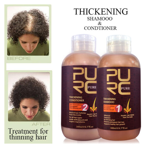 PURC Fast Hair Growth Shampoo Conditioner Thickener Anti Loss Hair Grow Shampoo Set Scalp Treatments Hair Care Products 600ml
