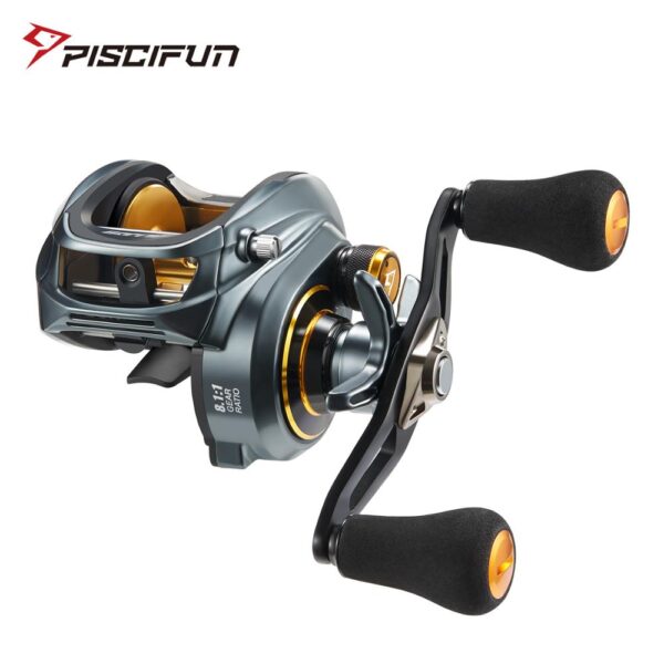 Piscifun Alijoz 300 Low Profile Baitcasting Reel 15KG Max Drag 8 1 Bearings Aluminum Frame Freshwater Saltwater Fishing Reel